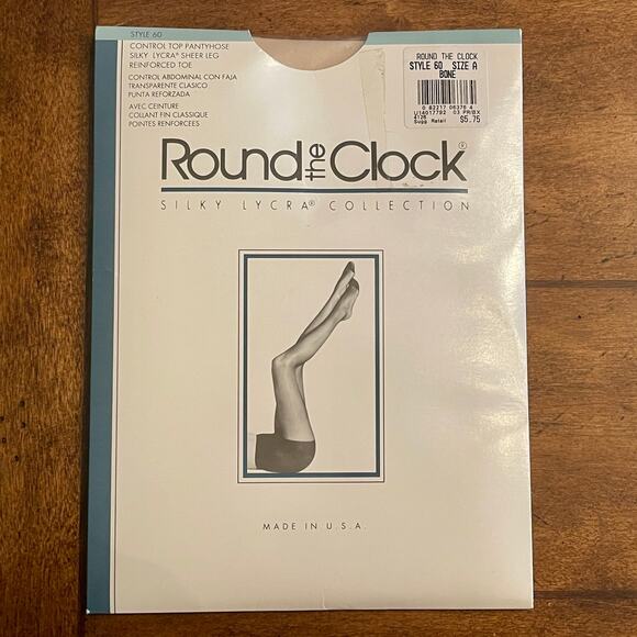 Round the Clock Control Top Pantyhose Size Small Color:  Bone 15.0=C-15 - Picture 1 of 14